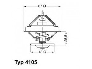 WAHLER 4105.71D termostatas, aušinimo skystis 
 Aušinimo sistema -> Termostatas/tarpiklis -> Thermostat
002 203 39 75, 003 203 29 75, 003 203 32 75