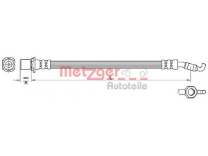 METZGER 4110286 stabdžių žarnelė 
 Stabdžių sistema -> Stabdžių žarnelės
90080-94178, 90947-02E85