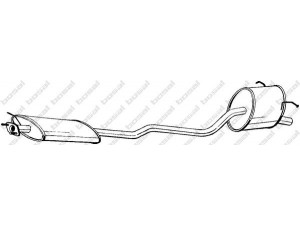 BOSAL 285-675 galinis duslintuvas 
 Išmetimo sistema -> Duslintuvas
17430-87228, 17430-87240