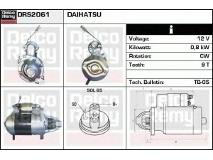 DELCO REMY DRS2061 starteris 
 Elektros įranga -> Starterio sistema -> Starteris