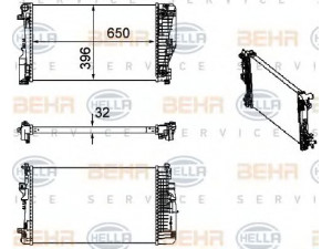 HELLA 8MK 376 756-134 radiatorius, variklio aušinimas 
 Aušinimo sistema -> Radiatorius/alyvos aušintuvas -> Radiatorius/dalys
639 501 07 01, A 639 501 07 01