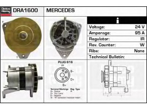 DELCO REMY DRA1600 kintamosios srovės generatorius
7 421 333 000, 410674, 519 51 00 1001 0