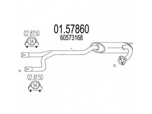 MTS 01.57860 vidurinis duslintuvas 
 Išmetimo sistema -> Duslintuvas
60573168