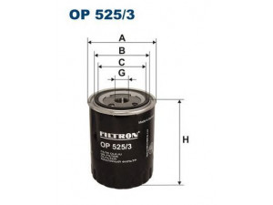 FILTRON OP525/3 alyvos filtras 
 Techninės priežiūros dalys -> Techninės priežiūros intervalai
1037150, 1085801, 1318 700, 97VW6714AA