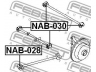 FEBEST NAB-030 valdymo svirties/išilginių svirčių įvorė 
 Ašies montavimas/vairavimo mechanizmas/ratai -> Valdymo svirtis/pasukamosios svirties sujungimas -> Montavimas/sutvirtinimas
55120-8H500, 55120-8H505