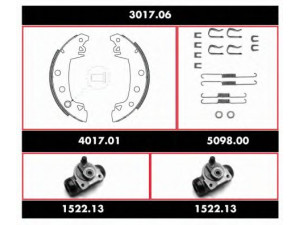 WOKING 3017.06 stabdžių rinkinys, būgniniai stabdžiai 
 Stabdžių sistema -> Būgninis stabdys -> Stabdžių remonto rinkinys
7701202593, 7701203440