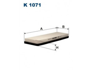 FILTRON K1071 filtras, salono oras 
 Techninės priežiūros dalys -> Techninės priežiūros intervalai
002484, CAF25