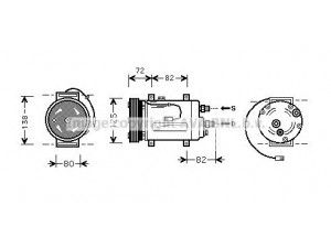 PRASCO AIK178 kompresorius, oro kondicionierius 
 Oro kondicionavimas -> Kompresorius/dalys
8D0260805D, 8D0260805M, 8D0260805D