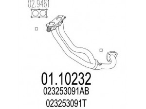 MTS 01.10232 išleidimo kolektorius 
 Išmetimo sistema -> Išmetimo vamzdžiai
023253091AB, 023253091AF, 023253091R
