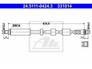 ATE 24.5111-0424.3 stabdžių žarnelė 
 Stabdžių sistema -> Stabdžių žarnelės
4806 G4, 4806 G4