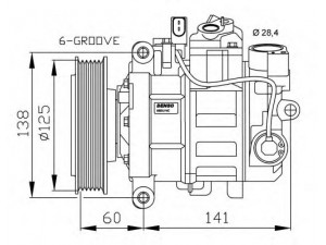 NRF 32512G kompresorius, oro kondicionierius 
 Oro kondicionavimas -> Kompresorius/dalys
4F0260805AB, 4F0260805AF, 4F0260805D