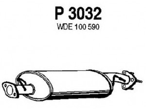 FENNO P3032 vidurinis duslintuvas 
 Išmetimo sistema -> Duslintuvas
WDE100590
