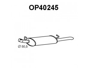 VENEPORTE OP40245 galinis duslintuvas 
 Išmetimo sistema -> Duslintuvas
852356, 852884, 90280502, 90349968