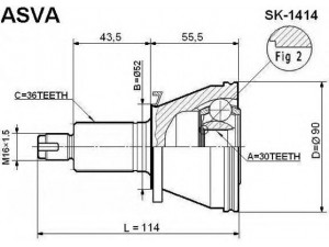 ASVA SK-1414 jungčių komplektas, kardaninis velenas 
 Ratų pavara -> Sujungimai/komplektas
6Q0498099E