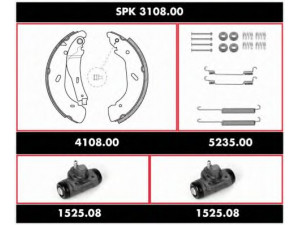 WOKING SPK 3108.00 stabdžių rinkinys, būgniniai stabdžiai 
 Stabdžių sistema -> Būgninis stabdys -> Stabdžių remonto rinkinys