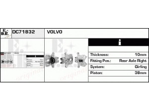 EDR DC71832 stabdžių apkaba 
 Dviratė transporto priemonės -> Stabdžių sistema -> Stabdžių apkaba / priedai
1359286-0, 5003648-2, 8111103-1