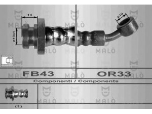 MAL? 80057 stabdžių žarnelė 
 Stabdžių sistema -> Stabdžių žarnelės
462100M007, 462100M017, 462104B005
