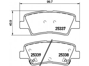 HELLA PAGID 8DB 355 019-981 stabdžių trinkelių rinkinys, diskinis stabdys 
 Techninės priežiūros dalys -> Papildomas remontas
48413350B0, 583021RA30, 583023KA35