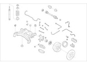 DELPHI MERC-05115-R rato pakaba 
 Ašies montavimas/vairavimo mechanizmas/ratai -> Prekių paieška pagal schemą