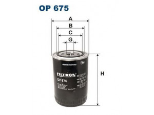 FILTRON OP675 alyvos filtras 
 Techninės priežiūros dalys -> Techninės priežiūros intervalai
4130046, XM346731FA, WL8414302
