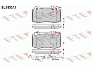 FTE BL1830A4 stabdžių trinkelių rinkinys, diskinis stabdys 
 Techninės priežiūros dalys -> Papildomas remontas
003 420 58 20, 004 420 05 20, 004 420 90 20