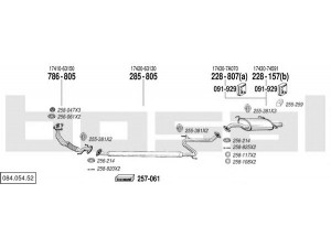 BOSAL 084.054.52 išmetimo sistema 
 Išmetimo sistema -> Išmetimo sistema, visa