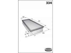 MECAFILTER ELP3967 oro filtras 
 Filtrai -> Oro filtras
1444J0, 1444H9, 1444WJ