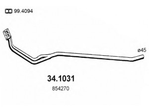 ASSO 34.1031 išleidimo kolektorius 
 Išmetimo sistema -> Išmetimo vamzdžiai
854270, 90080605