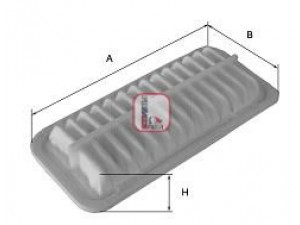 SOFIMA S 3289 A oro filtras 
 Filtrai -> Oro filtras
17801-0D010, 17801-0D011, 17801-0D020