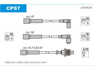 JANMOR CPS7 uždegimo laido komplektas 
 Kibirkšties / kaitinamasis uždegimas -> Uždegimo laidai/jungtys
