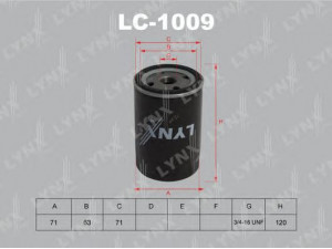 LYNXauto LC-1009 alyvos filtras 
 Techninės priežiūros dalys -> Techninės priežiūros intervalai
03232 126, 08127 168, J3250334
