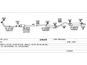 MTS C020027000391 išmetimo sistema 
 Išmetimo sistema -> Išmetimo sistema, visa