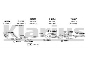 KLARIUS 930620E išmetimo sistema 
 Išmetimo sistema -> Išmetimo sistema, visa