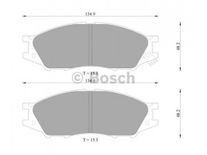 BOSCH 0 986 505 800 stabdžių trinkelių rinkinys, diskinis stabdys 
 Techninės priežiūros dalys -> Papildomas remontas
1N13-33-28Z, 1N14-33-28Z, 1N17-33-28Z