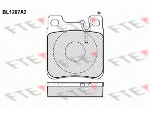 FTE BL1287A2 stabdžių trinkelių rinkinys, diskinis stabdys 
 Techninės priežiūros dalys -> Papildomas remontas
05143633AA, 002 420 05 20, 002 420 16 20