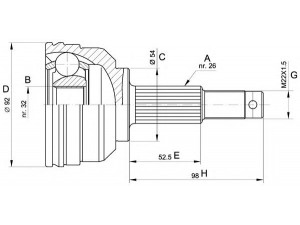 OPEN PARTS CVJ5345.10 jungčių komplektas, kardaninis velenas 
 Ratų pavara -> Sujungimai/komplektas
326300, 4384702, K04384702