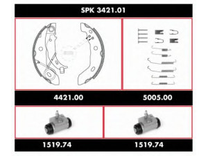 ROADHOUSE SPK 3421.01 stabdžių rinkinys, būgniniai stabdžiai 
 Stabdžių sistema -> Būgninis stabdys -> Stabdžių remonto rinkinys