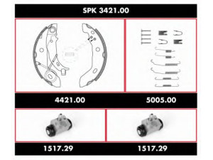 REMSA SPK 3421.00 stabdžių rinkinys, būgniniai stabdžiai 
 Stabdžių sistema -> Būgninis stabdys -> Stabdžių remonto rinkinys