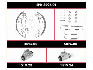 ROADHOUSE SPK 3095.01 stabdžių rinkinys, būgniniai stabdžiai 
 Stabdžių sistema -> Būgninis stabdys -> Stabdžių remonto rinkinys
4241-7F