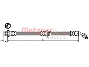 METZGER 4110264 stabdžių žarnelė 
 Stabdžių sistema -> Stabdžių žarnelės
1J0611701F