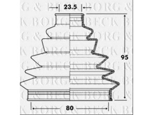 BORG & BECK BCB6076 gofruotoji membrana, kardaninis velenas 
 Ratų pavara -> Gofruotoji membrana
46307584