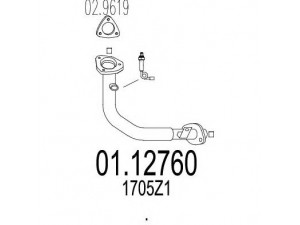MTS 01.12760 išleidimo kolektorius 
 Išmetimo sistema -> Išmetimo vamzdžiai
1705Z1