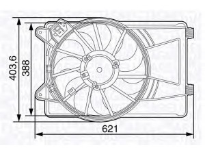 MAGNETI MARELLI 069422474010 ventiliatorius, radiatoriaus 
 Aušinimo sistema -> Oro aušinimas
50512108