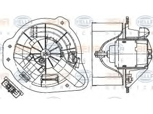 HELLA 8EW 351 041-221 vidaus pūtiklis 
 Šildymas / vėdinimas -> Orpūtė/dalys
6 820 814, 6 849 564