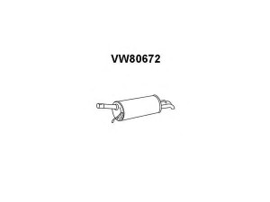 VENEPORTE VW80672 galinis duslintuvas 
 Išmetimo sistema -> Duslintuvas
3B0253609L