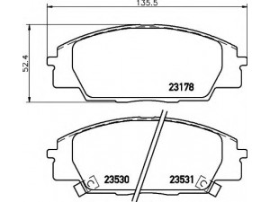 HELLA 8DB 355 009-731 stabdžių trinkelių rinkinys, diskinis stabdys 
 Techninės priežiūros dalys -> Papildomas remontas
06450S5TE00, 45022S2AE01, 45022S2AE10