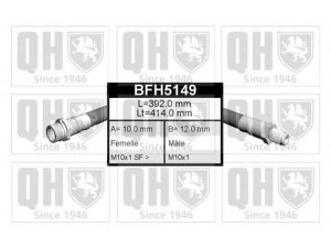 QUINTON HAZELL BFH5149 stabdžių žarnelė 
 Stabdžių sistema -> Stabdžių žarnelės
202 428 0735