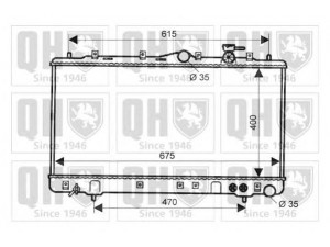 QUINTON HAZELL QER1939 radiatorius, variklio aušinimas 
 Aušinimo sistema -> Radiatorius/alyvos aušintuvas -> Radiatorius/dalys
25310-34000