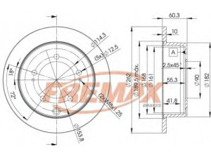 FREMAX BD-8326 stabdžių diskas 
 Stabdžių sistema -> Diskinis stabdys -> Stabdžių diskas
928716, MB895200