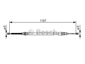 BOSCH 1 987 477 472 trosas, stovėjimo stabdys 
 Stabdžių sistema -> Valdymo svirtys/trosai
77 00 823 689